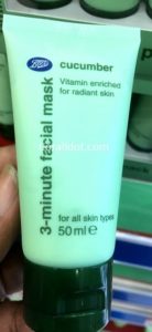 Boots cucumber 3 minute mask